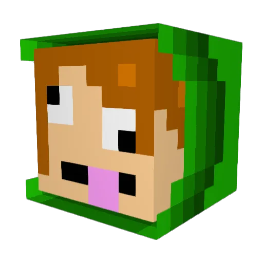 TnK_003 Minecraft avatar head, 3D render