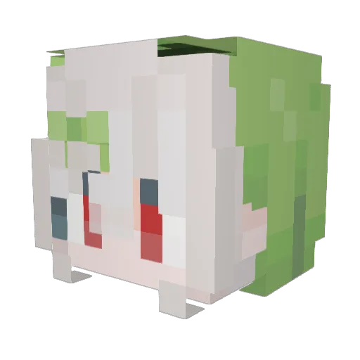 TnMer Minecraft avatar head, 3D render