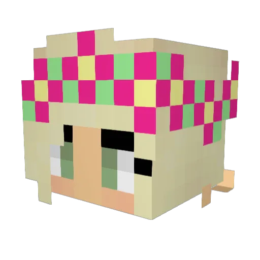 TnTAlla Minecraft avatar head, 3D render