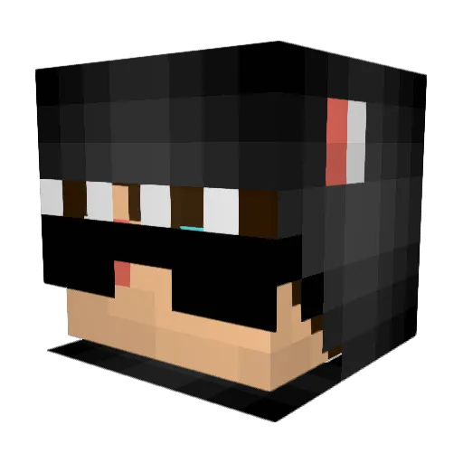 TnT_X Minecraft avatar head, 3D render