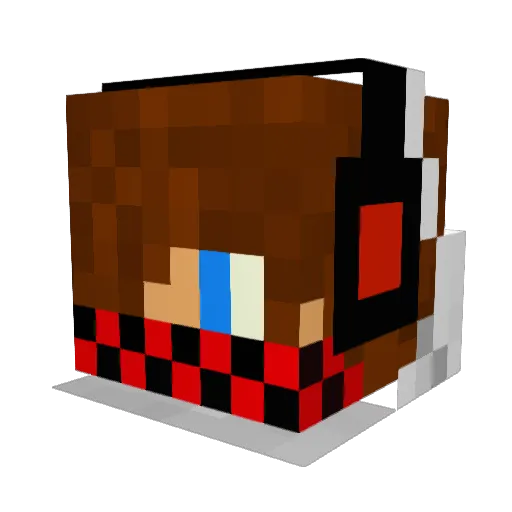 Tnavis Minecraft avatar head, 3D render