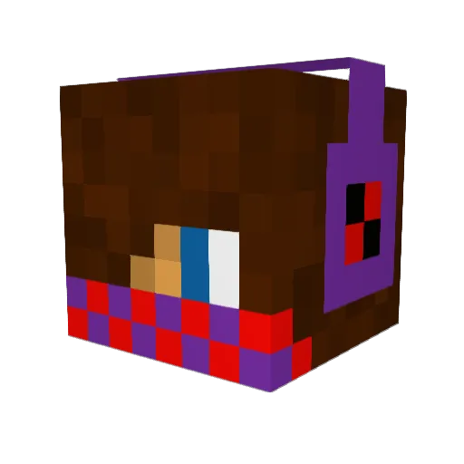 Tneflo Minecraft avatar head, 3D render