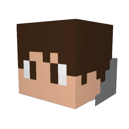 Tnevix Minecraft avatar head, 3D render