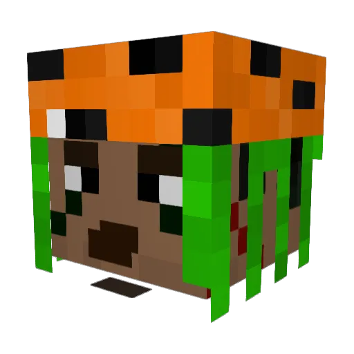 Tnoggz Minecraft avatar head, 3D render