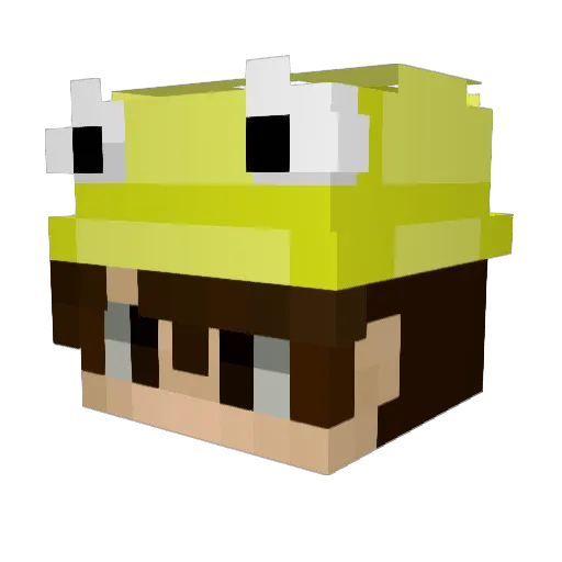Tntbananas Minecraft avatar head, 3D render