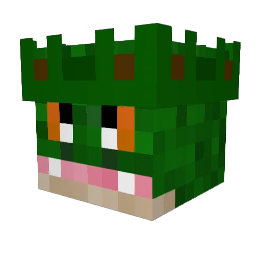 To19 Minecraft avatar head, 3D render