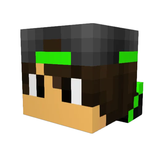 ToBeContinued35 Minecraft avatar head, 3D render