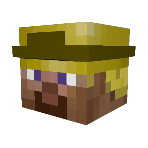 ToBeFrank Minecraft avatar head, 3D render