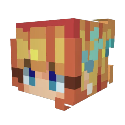 ToBusy Minecraft avatar head, 3D render