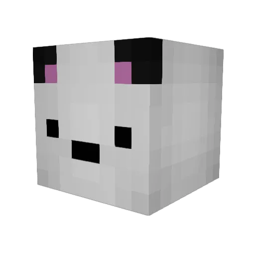 ToFap Minecraft avatar head, 3D render