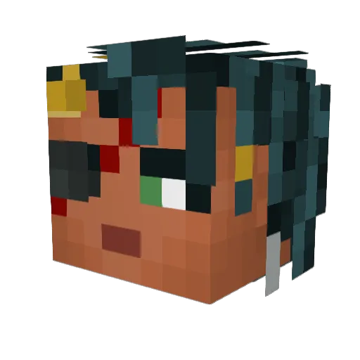 ToFast2Sassy Minecraft avatar head, 3D render