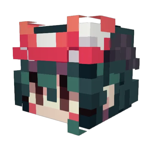 ToHard Minecraft avatar head, 3D render