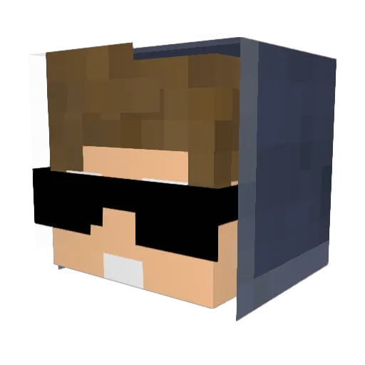 ToMiiD Minecraft avatar head, 3D render