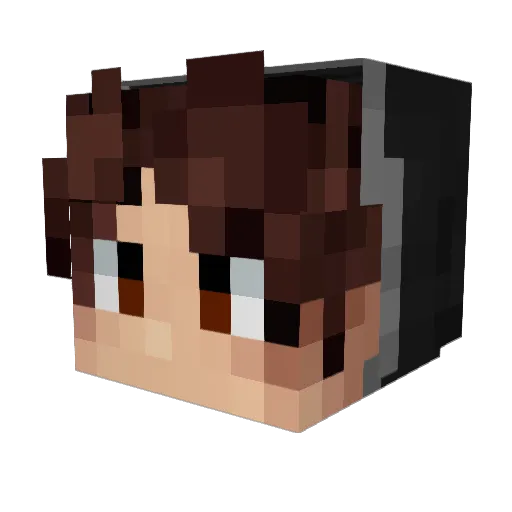 ToMiiX Minecraft avatar head, 3D render
