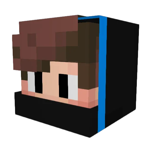 ToMoGameplays Minecraft avatar head, 3D render