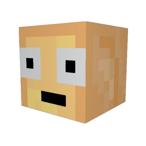 ToNieLewy Minecraft avatar head, 3D render