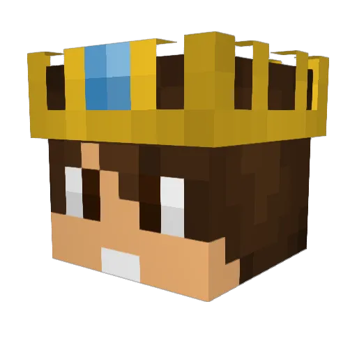 ToPvPlayer Minecraft avatar head, 3D render