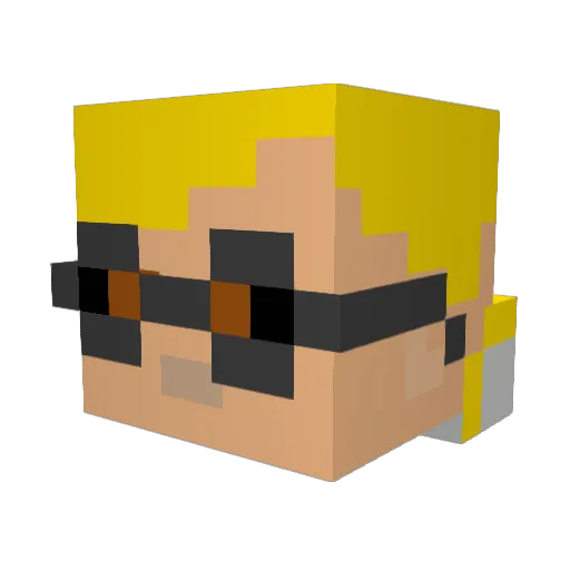 ToRLiK Minecraft avatar head, 3D render