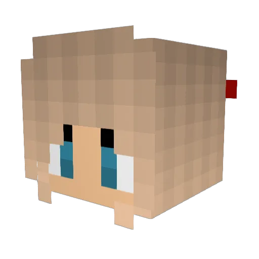 ToTTeLiTo Minecraft avatar head, 3D render