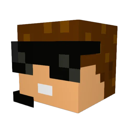 ToThomus Minecraft avatar head, 3D render