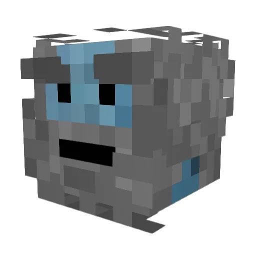 To___ad Minecraft avatar head, 3D render