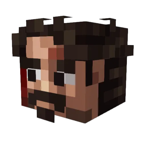 To_the_mooon Minecraft avatar head, 3D render