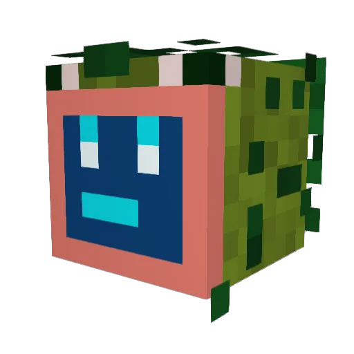 Toad0Net Minecraft avatar head, 3D render