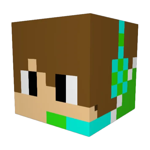 ToadExplode Minecraft avatar head, 3D render