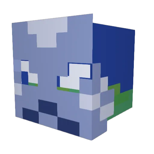 Toadacious Minecraft avatar head, 3D render