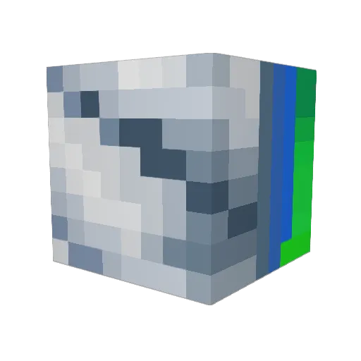 Toadflower Minecraft avatar head, 3D render