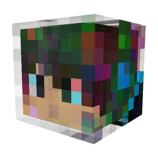 Toadtoad Minecraft avatar head, 3D render