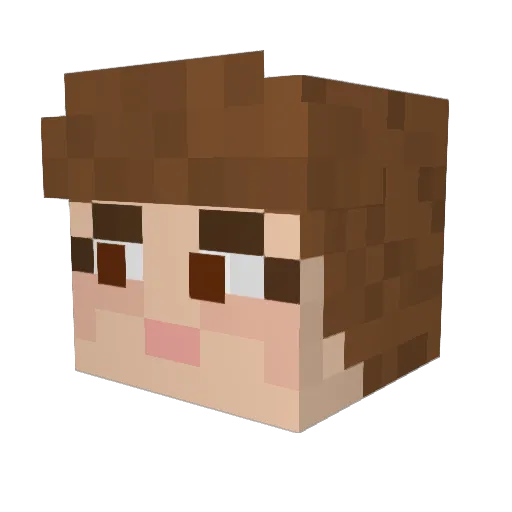 Toadvice Minecraft avatar head, 3D render