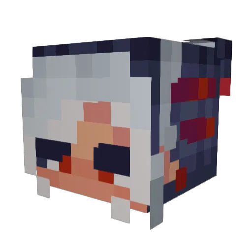 Toashimo Minecraft avatar head, 3D render