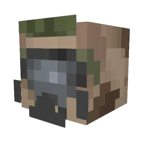 Toastconvention Minecraft avatar head, 3D render