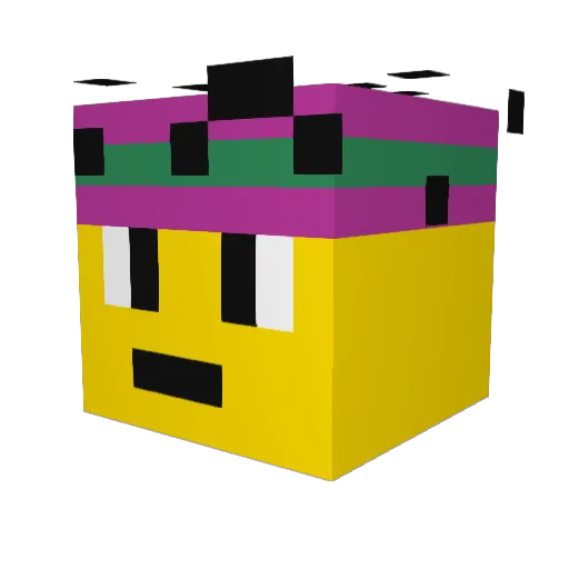 Toastedredstone Minecraft avatar head, 3D render