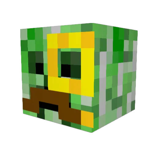 Toaster876 Minecraft avatar head, 3D render