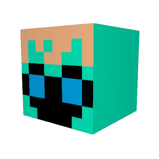 ToasterMoren Minecraft avatar head, 3D render