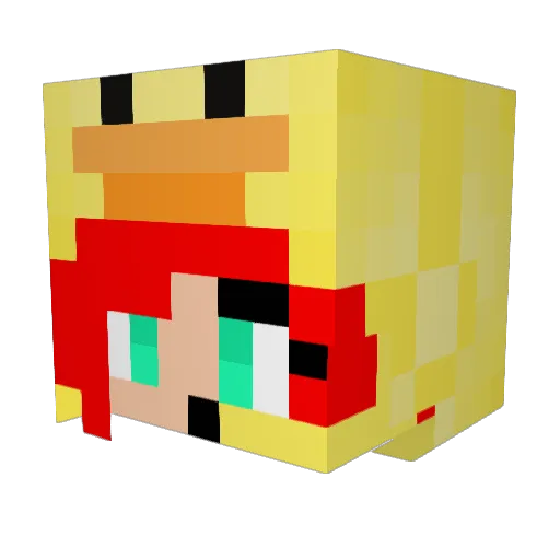 Toaster__Bread Minecraft avatar head, 3D render