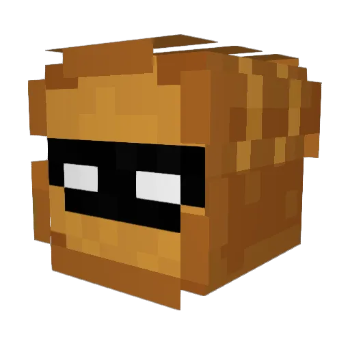 Toastie03 Minecraft avatar head, 3D render