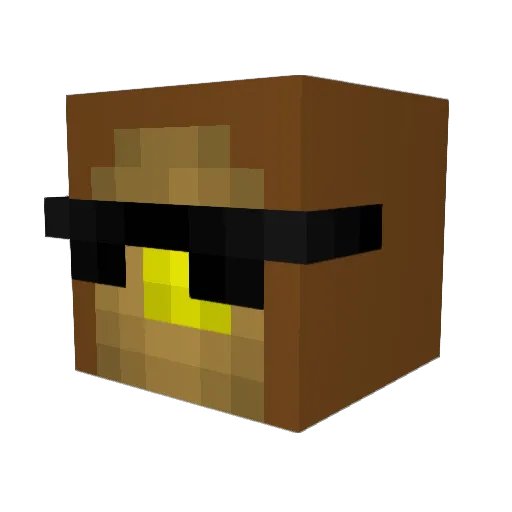 Toastification Minecraft avatar head, 3D render