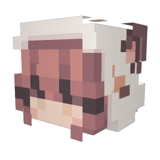 Toasting_ Minecraft avatar head, 3D render