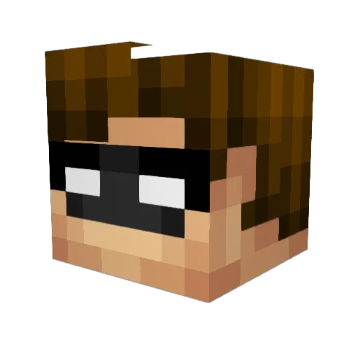 Toastpilz Minecraft avatar head, 3D render