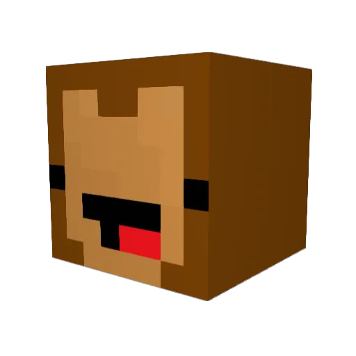 Toastroaster Minecraft avatar head, 3D render