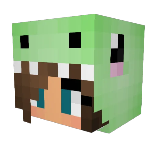 Toastschnitte Minecraft avatar head, 3D render