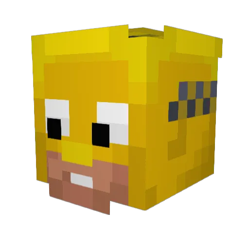 Toasty0atz Minecraft avatar head, 3D render