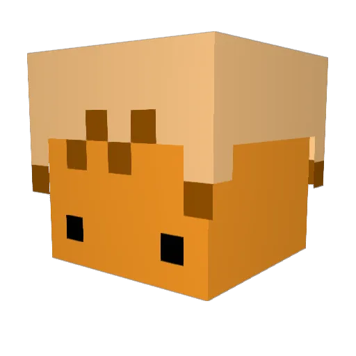 ToastyCrab Minecraft avatar head, 3D render