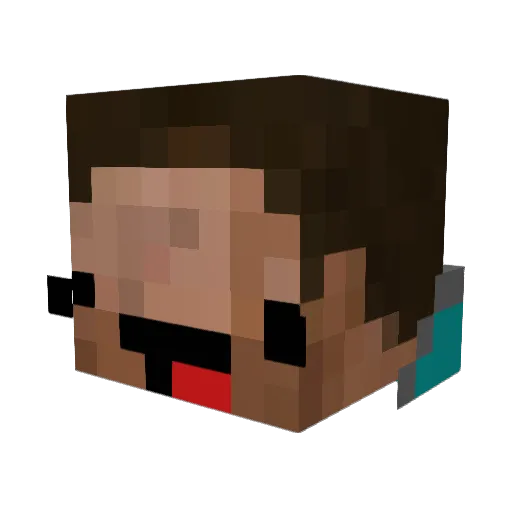 ToastyEP Minecraft avatar head, 3D render