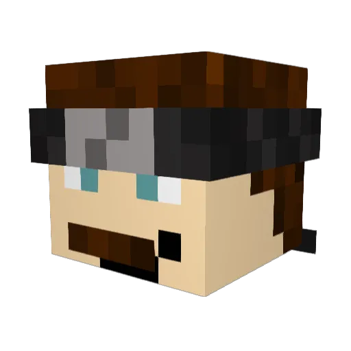ToastyFTM Minecraft avatar head, 3D render