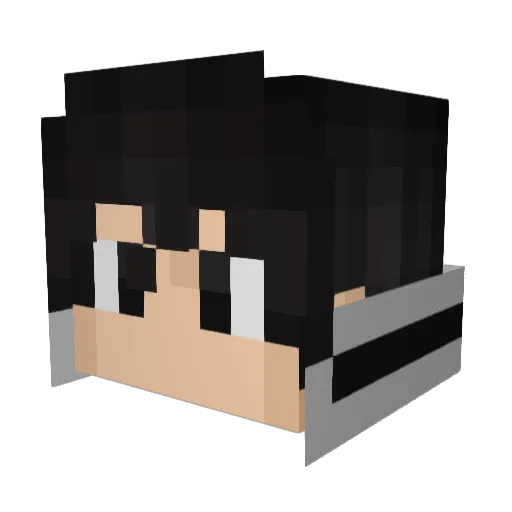ToastyKazuto Minecraft avatar head, 3D render