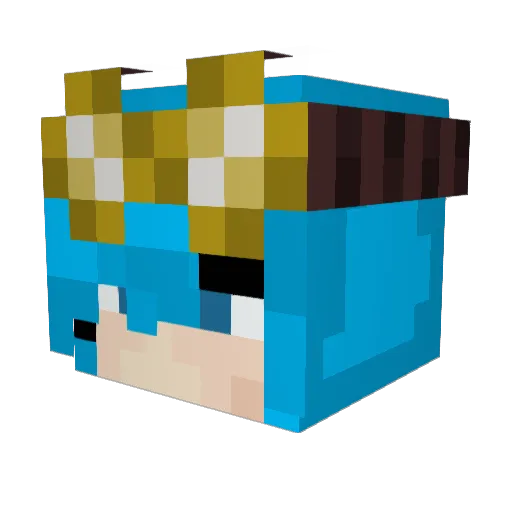 ToastyMilkTea Minecraft avatar head, 3D render